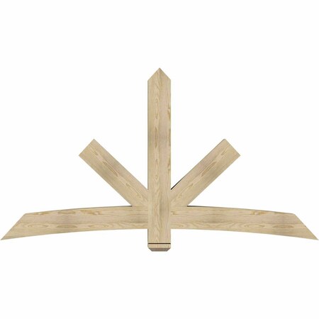 Ekena Millwork Alberta Rough Sawn Timber Gable Bracket, Douglas Fir, 84"W x 45"H x 6"D x 6"F, 13/12 Pitch GBW084X45X0606ALB00RDF